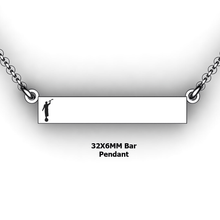 Load image into Gallery viewer, personalized mission bar pendant with Moroni - design your own necklace - custom Horizontal bar pendant