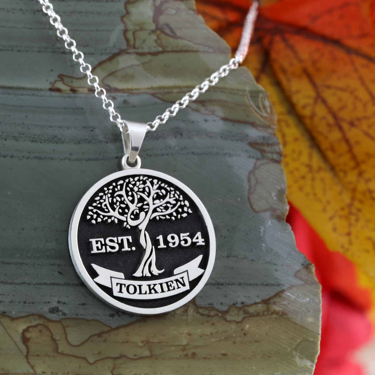 Family Tree Necklace - Round Embossed Necklace -Custom family necklace ...
