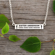 Load image into Gallery viewer, sister missionary - LDS jewelry - bar necklace personalized - lds missionary gift - lds missionary gift ideas - missionary gift ideas