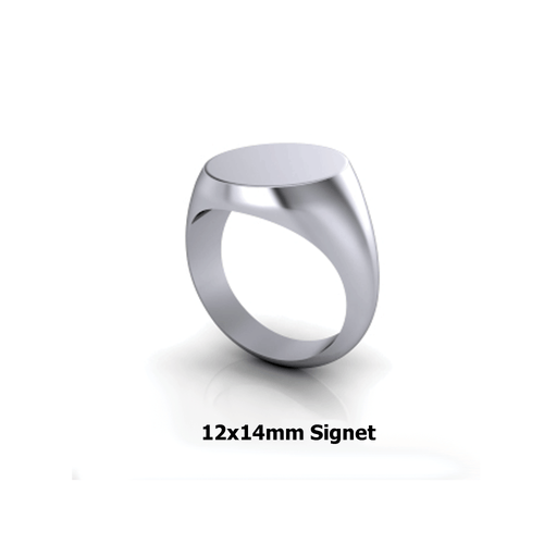 Personalized sterling silver signet ring precision cut