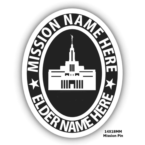 missionary pin temple embossed create your own mission pin personalized jewelry 