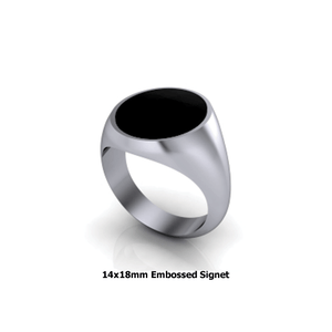 Personalized sterling silver signet ring - mens signet ring