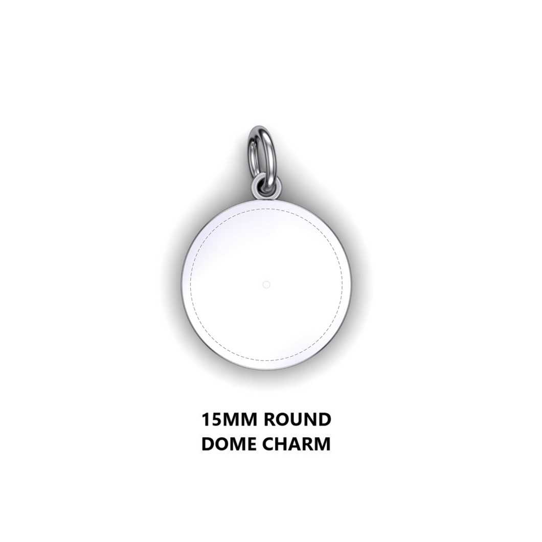 Personalized round charm - design your own charm - custom round domed charm