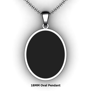 Personalized oval pendant - design your own necklace - custom Embossed oval text formatted pendant 14K YG