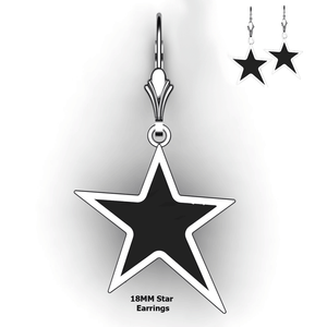 Personalized Star Earrings - design your own earrings - custom embossed star earrings
