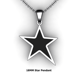 Personalized Star Pendant - design your own necklace - custom Embossed star pendant