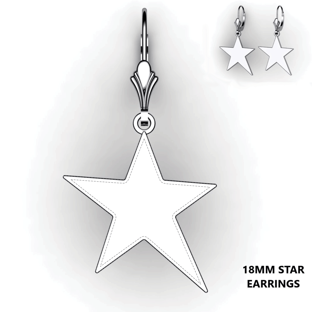 Personalized Star Earrings - design your own earrings - custom star earrings