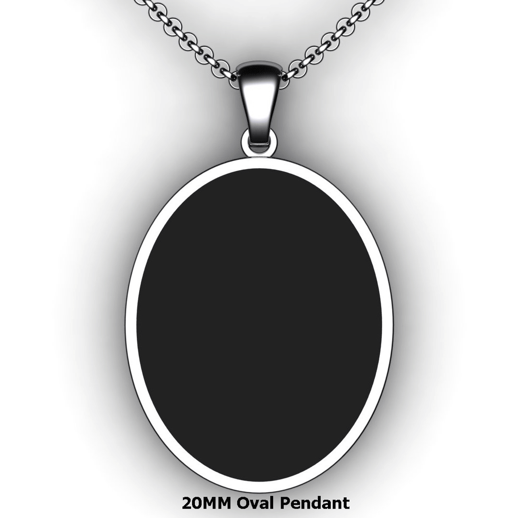 Personalized oval pendant - design your own necklace - custom Embossed oval text formatted pendant  