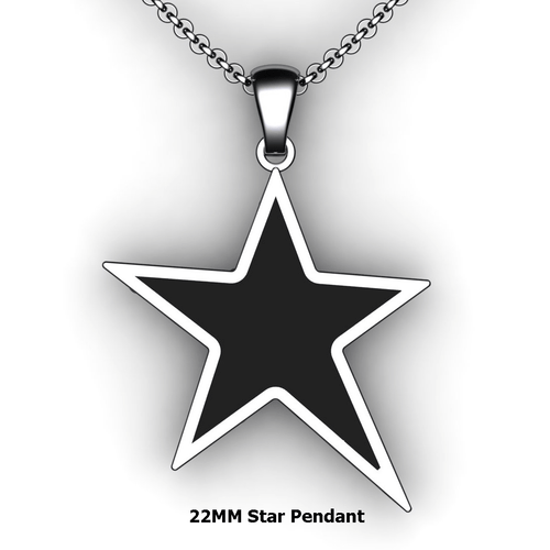 Personalized Star Pendant - design your own necklace - custom star embossed pendant