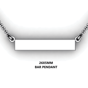 custom horizontal bar necklace - add engraving