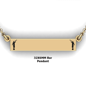 personalized mission bar pendant with 2 Moroni - design your own necklace - custom Horizontal bar pendant 14K YG
