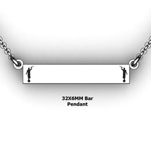 Load image into Gallery viewer, personalized mission bar pendant with 2 Moroni - design your own necklace - custom Horizontal bar pendant