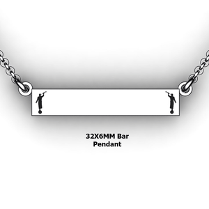personalized mission bar pendant with 2 Moroni - design your own necklace - custom Horizontal bar pendant