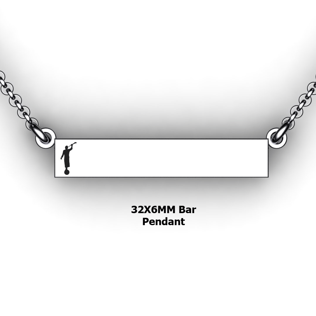 Personalized Horizontal Bar Necklace - Initial Charm Necklace