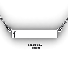 Load image into Gallery viewer, personalized mission bar pendant with Moroni - design your own necklace - custom Horizontal bar pendant 