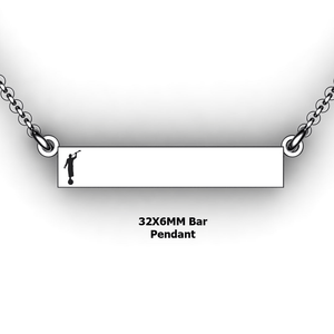 personalized mission bar pendant with Moroni - design your own necklace - custom Horizontal bar pendant