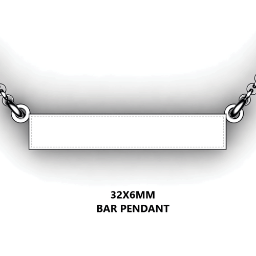 Personalized bar pendant - design your own necklace - custom Horizontal bar pendant