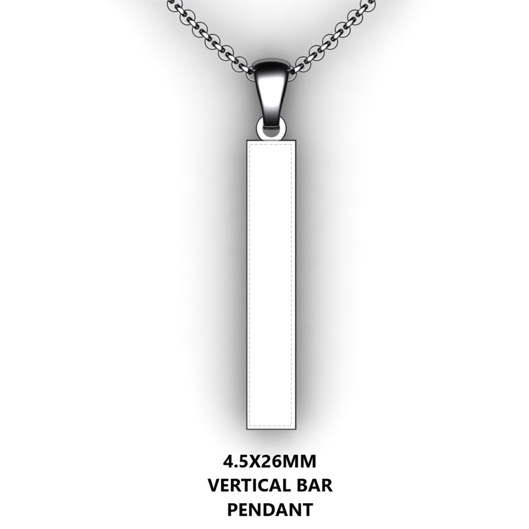 Bar Necklace Vertical Bar Necklace Personalized bar necklace