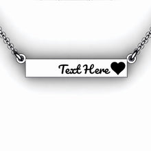 Load image into Gallery viewer, Love Bar Necklace with Initials - Personalize with your Initials - Horizontal Bar Necklace