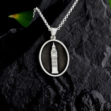 Load image into Gallery viewer, Personalized oval necklace engraved with choice of state or country outline