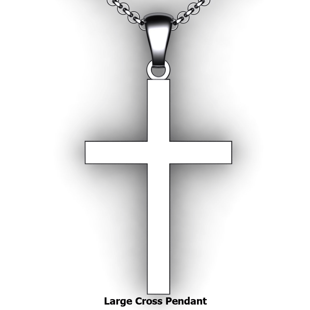 Large mens hot sale cross pendant
