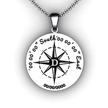 Load image into Gallery viewer, custom round coordinates necklace