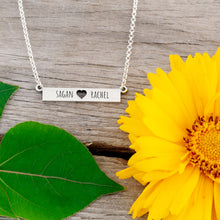 Load image into Gallery viewer, bar necklace with name - bar necklace engraved - bar necklace personalized - design a necklace - personalized gifts for her 
