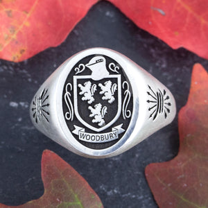 custom family crest ring  design your own family crest ring coat of arms ring