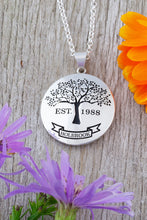 Load image into Gallery viewer, family tree necklace personalized - family tree necklace silver - create a family tree gift - how to create family tree - family tree template