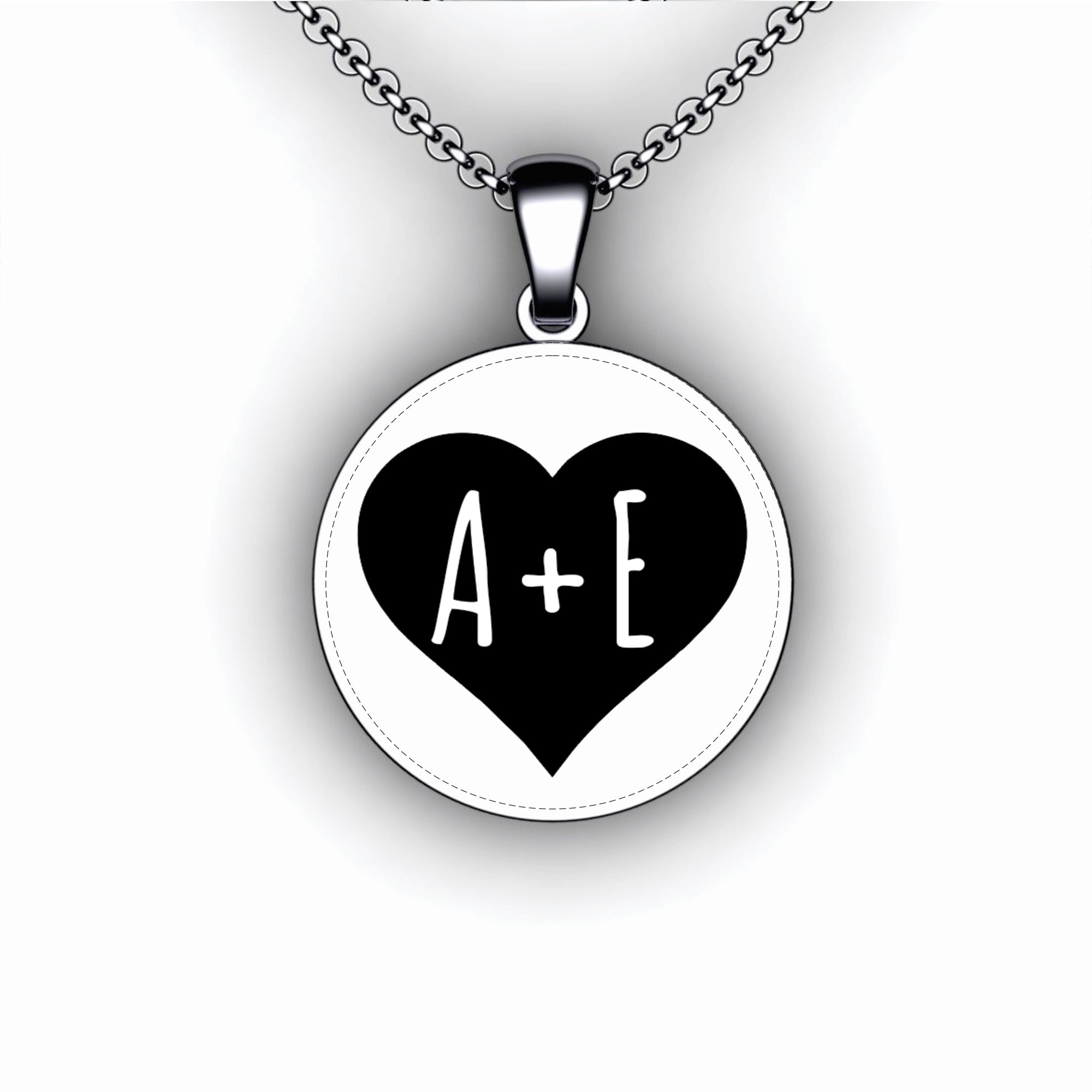 Couple Heart Love Necklace - Design your own custom heart