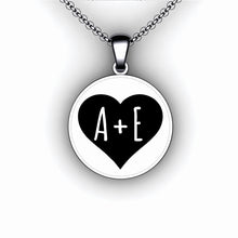 Load image into Gallery viewer, Love Heart Necklace - Round - Personalize with Your Initials