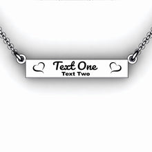 Load image into Gallery viewer, custom wedding bar necklace personalize with names and wedding date anniversary necklace love necklace gift for her