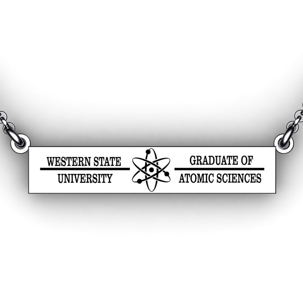 Graduation Necklace - Bar Necklace - Personalize with Graduation Information