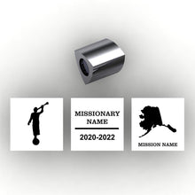Load image into Gallery viewer, Personalized 3 sided pandora style charm - add your own information to personalize - add LDS Mission information temple or country choice, missionary name and dates mission name