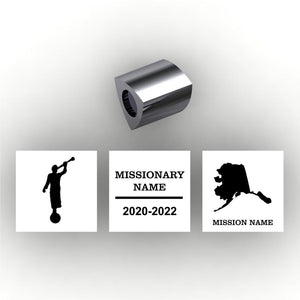 Personalized 3 sided pandora style charm - add your own information to personalize - add LDS Mission information temple or country choice, missionary name and dates mission name