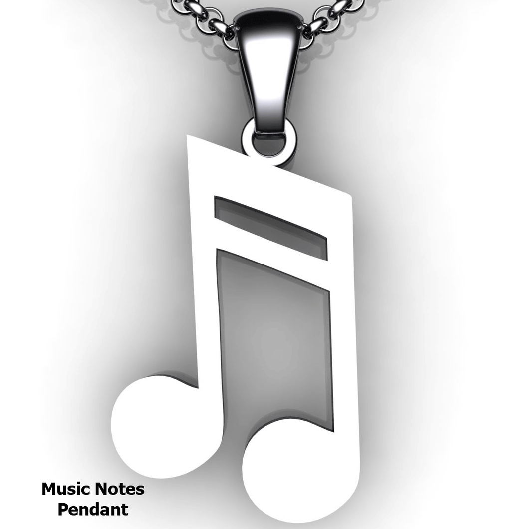 note pendant note necklace double note custom design music jewelry customized jewelry
