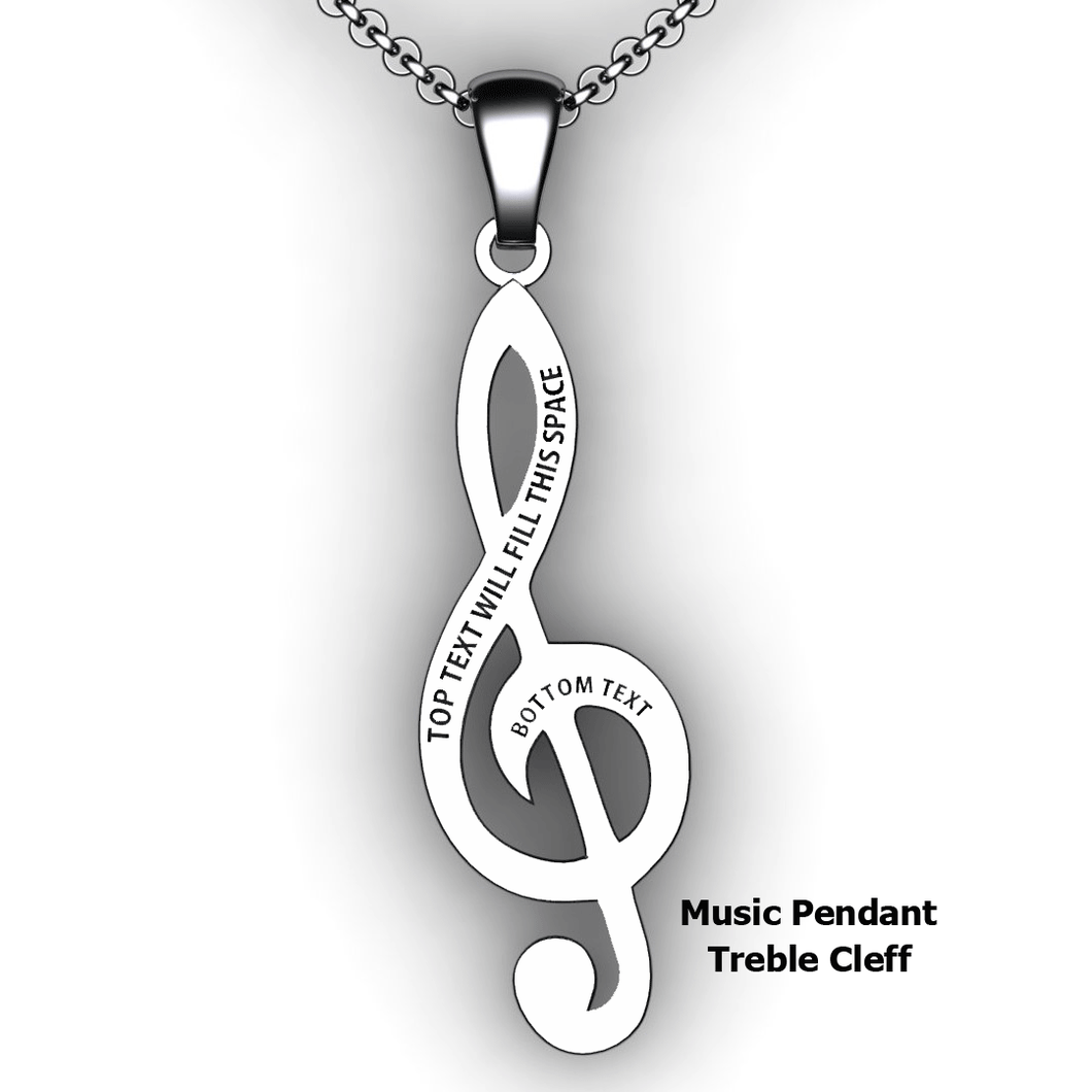 custom treble clef necklace personalized jewelry customized music jewelry