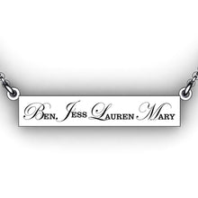 Load image into Gallery viewer, personalized childrens names necklace - bar necklace with engraving - design your own jewelry - personalized necklace for mom