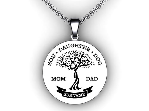 family tree necklace with names - personalized childrens names necklace - make your own custom necklace - family tree template