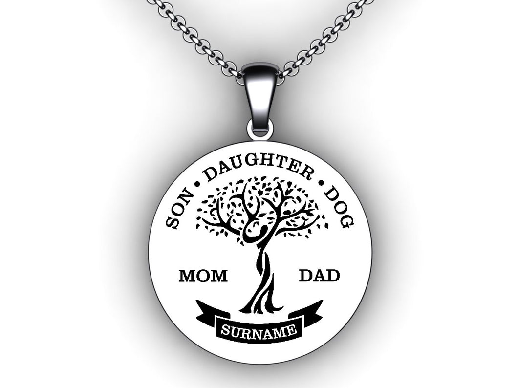 family tree necklace with names - personalized childrens names necklace - make your own custom necklace - family tree template