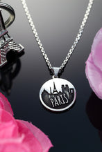 Load image into Gallery viewer, Custom City Skyline Necklace - Round - Personalize with your choice of city skyline